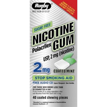 NICOTINE GUM 2 MG MINT ***RUG Size: 40