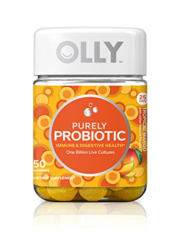 Olly Purely Probiotic Vitamin Dietary Supplement Gummie, Topical Mango, 50ct