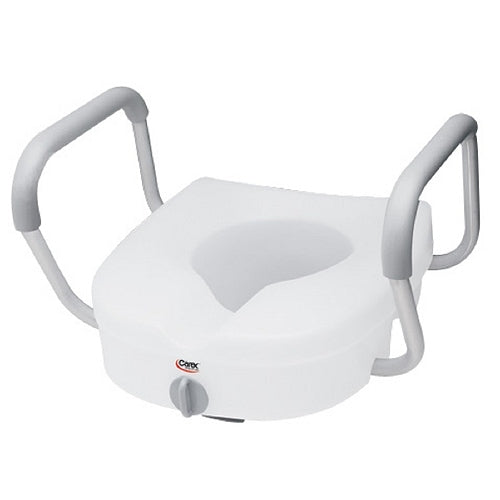 Carex Health Brands Fgb30300 5 E-Z Lock Raised Toilet Seat With Armrests