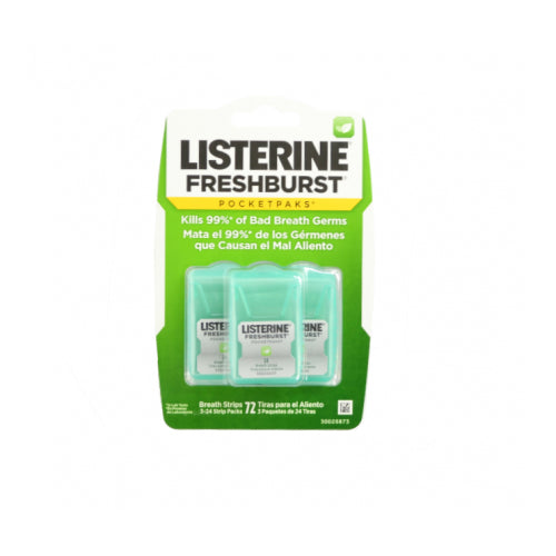 Listerine PocketPaks Breath Strips Fresh Burst 72 EA