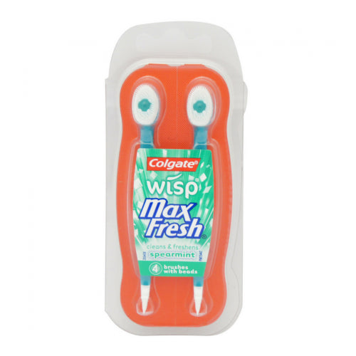 Colgate Wisp Mini-Brush with Freshening Bead Spearmint 4 EA