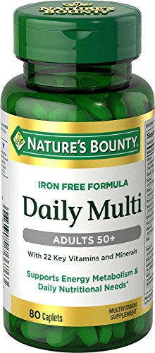 Natures Bounty Daily Multi, Adults 50+, 80 Caplets, 80 Count