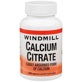 Windmill Calcium Citrate Tablets 100 Tablets per Bottle