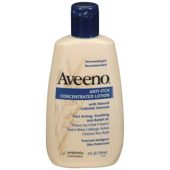 Aveeno Anti-Itch Concentrated Lotion, 4-Ounce Bottles