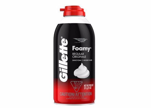 Gillette Foamy Shaving Cream, Regular - 11 oz